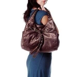 Kooba Carla Brown Braided Leather Large